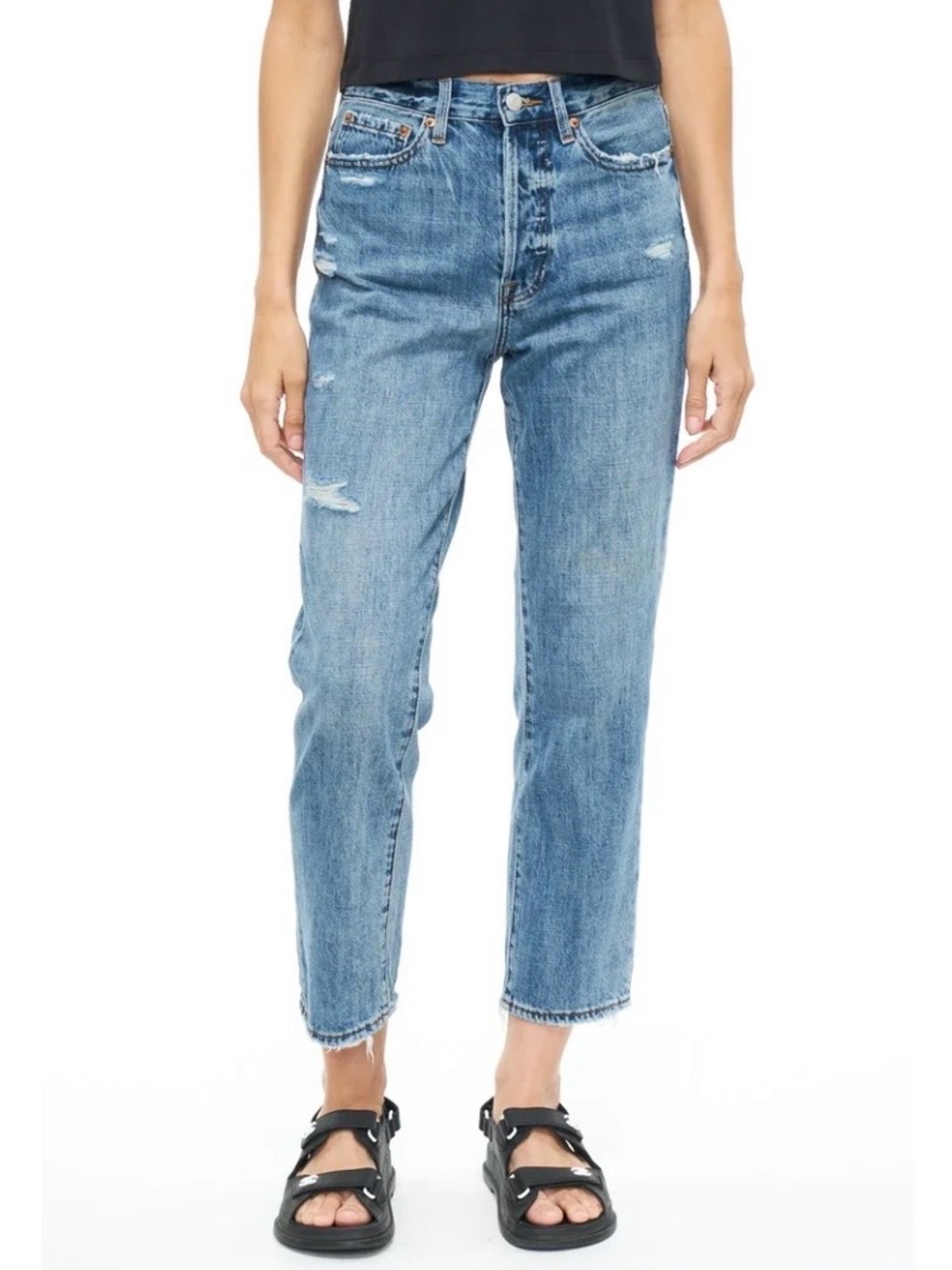 Pistola Charlie High Rise Straight Jeans in Antidote Size 26